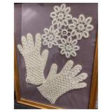 Crocheted Gloves and Doily