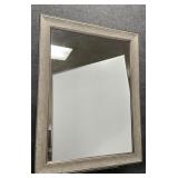Large Wood Grey Framed Mirror