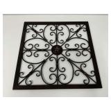 Metal and Wrought Iron Wall Medallion
