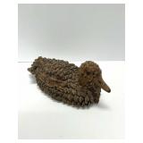 Vintage Handmade Pine Cone Bufflehead Duck