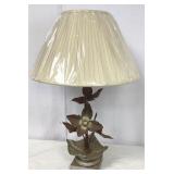 Vintage Metal Lotus Flower Table Lamp