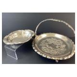 Pairpoint Silver Plated Fruit Bowl and Dish