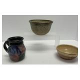 Three Pieces of Art Pottery