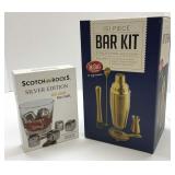 Five Piece Bar Set and Ice Cubes