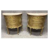Pair of Marble Top Hall Consoles