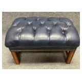 Tufted Upholstered Leather Foot Rest