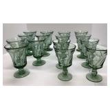 Retired Fostoria Jamestown Green Glasses