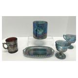 Five Pieces Carnival Indiana Glass Harvest