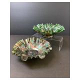 Fenton Carnival Glass Set of Two
