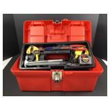 Red Tool Box with Assorted Tools