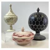 Three Ceramic Candy Dishes