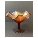 Fenton Carnival Glass Compote