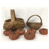 Handmade Baskets and Wood Pumpkins