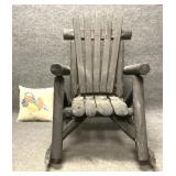 Log Constructed Porch Rocker