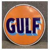 Vintage Double Sided Gulf Oil Sign