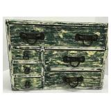 Vintage Distressed Wood Storage Chest