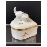 Herend Heart Shaped Trinket Box