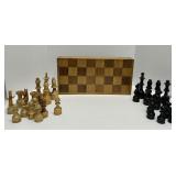 Vintage Wooden Soviet Chess Set