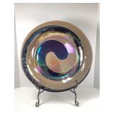 Large Murano Art Glass Plate on Stand