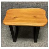 Metal and Wood Footstool