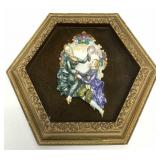 Vintage Porcelain Figurine in Shadow Box