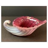 Vintage Murano Style Glass Cornucopia