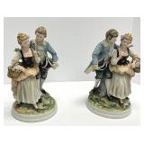Pair of Vintage Porcelain Bisque Figurines