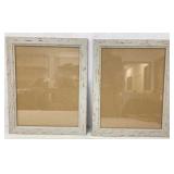 Pair Distressed Painted Wood Frames