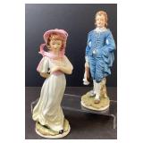 Lefton Blue Boy and Pinkie Figurines