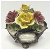 Vintage Capodimonte Italian Porcelain Floral