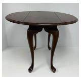 Vintage Oval Cherry Queen Anne Drop Leaf Table