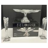 Crystal Candle Holders and Crystal Plate