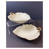 Two Toyo Ceramic Leaf Bowls