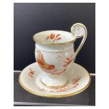 Richard Ginori Cup and Saucer, Pedestal