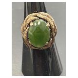 10 KT Jade Ring