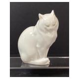Herend Porcelain White Cat Figurine