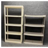 Two Plastic Shelving Units