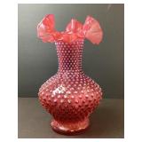 Fenton Cranberry Vase