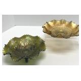 Two Pieces of Vintage Carnival Glass