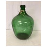 Vintage Emerald Green Demijohn