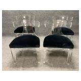 Set of Four Acrylic Chairs
