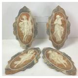 Vintage Incolay Stone Plaques