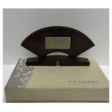 Decorative Asian Plaque with Temple Wall