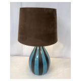 Teal and Black Table Lamp