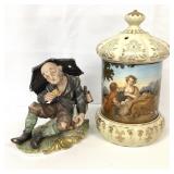 Porcelain Tramp and Music Vanity Jar