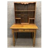 Country Work Table with Hutch