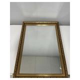 Etched Gold Frame Wall Mirror