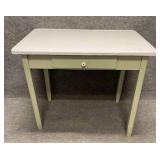 Vintage Enamel Top Table