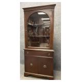 Vintage Mahogany Corner Cupboard