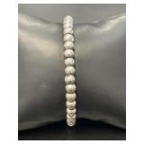 Sterling Silver Bead Bangle